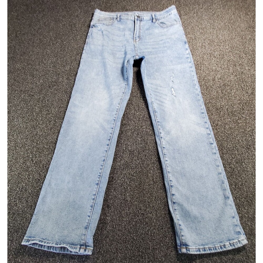 Old Navy Jeans Kids Youth 20 Plus Straight Leg Light Wash Adjustable Waist Denim